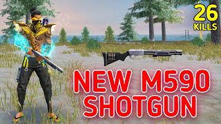 SOLO VS SQUAD || NEW M590 SHOTGUN POWER😱 1ST GAMEPLAY NO MORE M1887 \u0026 M1014🥵|| 99% HEADSHOT INTEL I5