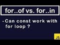 JavaScript Tutorial | for..of vs. for..in