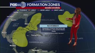 10 days left in hurricane season, tropical conditions calming down | Tropical Weather Forecast