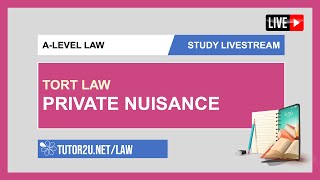 A-Level Law | Study Livestream | Private Nuisance