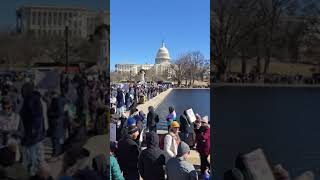 Thousands of people protest in Washington, D.C., and across United States for Not My Presidents Day