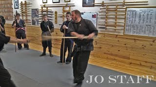 Martial Arts Jo Staff practice