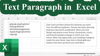 How to Create Text Paragraph in MS Excel