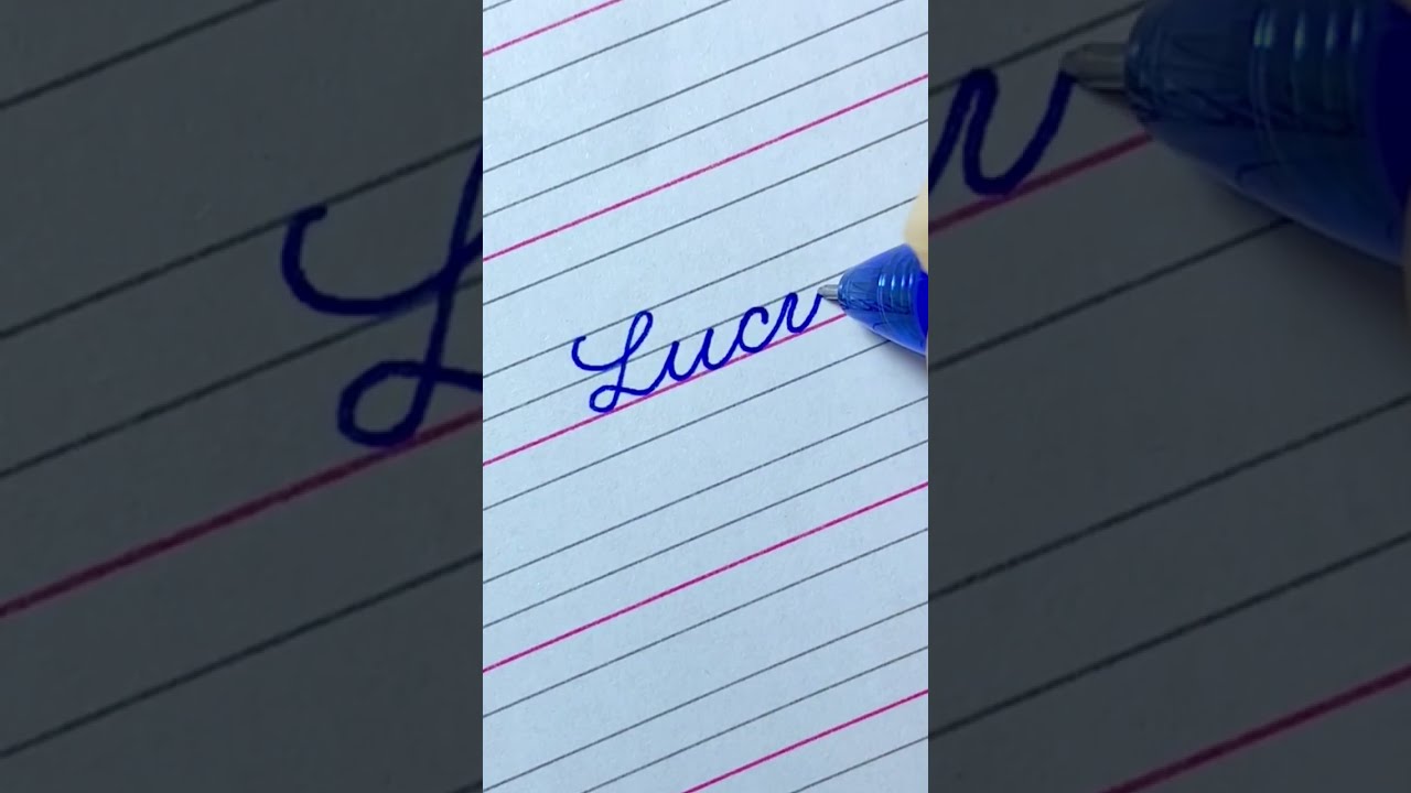 How To Write Lucy In English Cursive Writing Handwriting