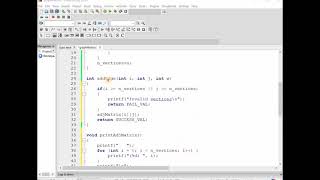 Add Edge and Print Graph Adjacency Matrix in C