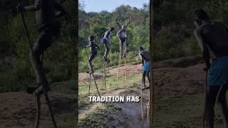 Members of Banna tribe walking on stilts! 😮  -  🎥 ViralHog