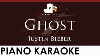 Justin Bieber - Ghost - HIGHER Key (Piano Karaoke Instrumental)
