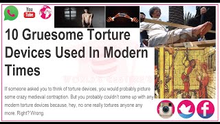 10 Gruesome Torture Devices Used In Modern Times | worldsgestures.com