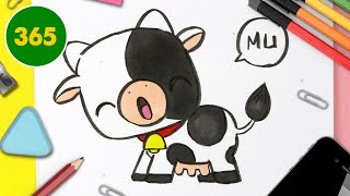 COME DISEGNARE MUCCA KAWAII - Come disegnare animali