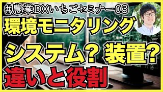 【農業DXいちごセミナー03】環境モニタリング装置と環境制御システムと環境制御機器の違い