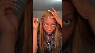 Part 1: watch us install this SHEIN wig 🧡 #wiginstall #wigs #shortsvideo #shorts #girls