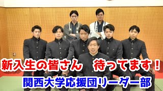 関大応援団リーダー部はわりと楽しい・かっこいいと思う。新歓と応援歌