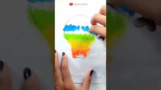 Wow...😱💥🤩Dancing girl in glass bulb😍💡💐💕👌|Easy painting💞😍 #shorts