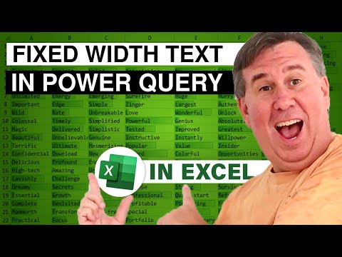 Excel – Power Query Import And Clean Fixed Width Text Files – Episode 2539