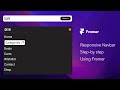 How to Create a Modern Responsive Navbar/Menu Using Framer | Step-by-Step Tutorial
