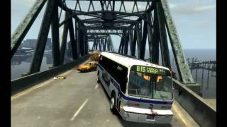 GTA IV Heavy Bus Mod: Bridge of Death (with sound) HD 1080P