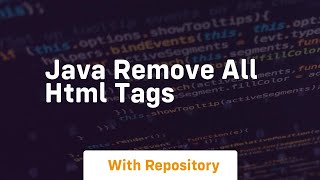 java remove all html tags