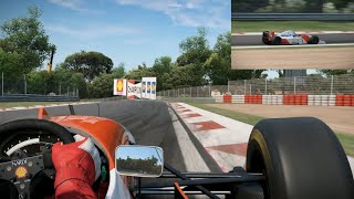 Imola 1993 McLaren MP4/8 onboard with TV camera