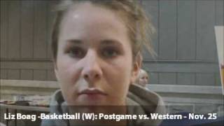 Liz Boag (WBBALL) Postgame vs. Western (Nov. 25)