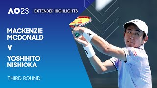 Mackenzie McDonald v Yoshihito Nishioka Extended Highlights | Australian Open 2023 Third Round