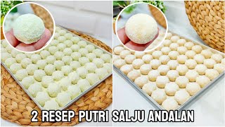 2 Resep kue kering putri salju paling andalan karna enak banget hasilnya‼️dijamin ceoet ludes👍