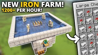 Minecraft New IRON Farm in 1.21 NEW DESIGN Java and Bedrock