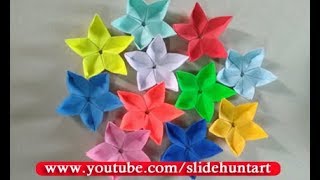 How to make origami flower - DIY paper craft