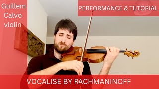 Vocalise performance \u0026 tutorial #grade7  #abrsmexam #BarbaraBarber #rachmaninoff #vocalise #violin