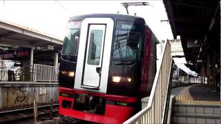 名鉄１７００系　笠松駅発車（警笛＆ＭＨフルコーラス）