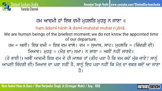 Hum Aadmi Haan Ik Dami / Bhai Harjinder Singh Ji / Punjabi , English Lyrics \u0026 Meaning / Gurbani / 4k