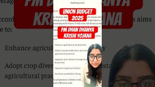 About PM Dhan Dhanya Krishi Yojana for UPSC Prelims 2025 | Union Budget 2025 | Sleepy Classes