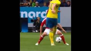 Zlatan Ibrahimović cheeky nutmeg! II Sweden 3 - 0 Wales 05.06.16