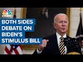 Democratic and Republican representatives debate President Joe Biden's stimulus bill