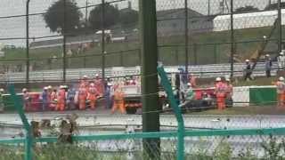 Jules Bianchi crash【F1 2014 Japan GP】