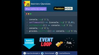 #005 JavaScript Interview Questions | Event loop | | Techsimple