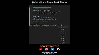 Split a List Into Evenly Sized Chunks in Python | Python Examples | Python Coding Tutorial