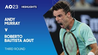 Andy Murray v Roberto Bautista Agut Highlights | Australian Open 2023 Third Round