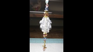 DIY~Gorgeous Ice Crystal Ornament Made W/ Paddle Wheel Beads! Easy!