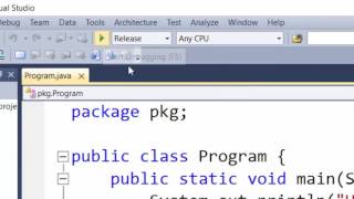 How to: Java in Visual Studio 2010 +