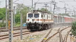 Shrill Honk 13005 Howrah Amritsar Howrah Punjab Mail Arriving Gauriganj Onlink WAP7 HWH New Lhbfied