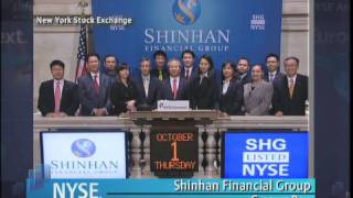 1 October 2009 NYSE Closing Bell Shinhan Financial