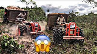 KUBOTA RT155plusដាក់កង់មុខបួនដឹកដំឡូងខ្លាំងកប់