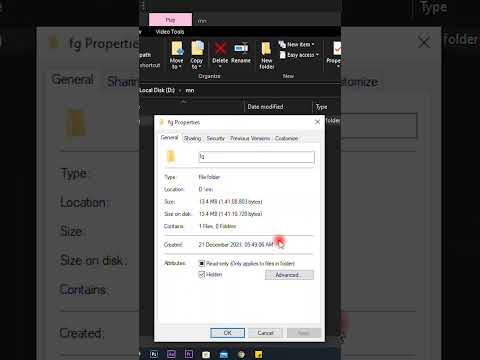 How to hide and show hidden a folder, files in windows  | 2021 |  Apps and Software  #Shorts