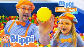 Blippi Meets Layla At An Indoor Playground  Educational Videos For Kids