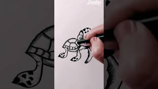 how to draw a cute turtle ||easy drawing #shorts #art