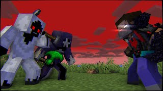 Entity 303 and Dreadlord vs Herobrine - Minecraft Fight Animation