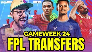 DOUBLE GAMEWEEK STRATEGY 🤔 | MY FPL WEEK 24 TRANSFER TIPS | Team Selection, Transfers \u0026 Captain Pick