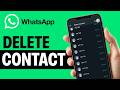 How To Delete Contact On WhatsApp (Remove WhatsApp Contact)