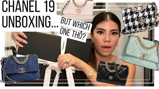 Chanel 19 UNBOXING!! Can you guess the size / color? Comparison to Chanel Classic Jumbo + MOD SHOTS