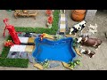 diy diorama make mini cow shed with water pool|Water supply|Mini hand pump|